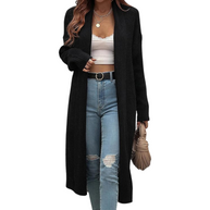 WW | Langer Offener Strickjacke Für Damen