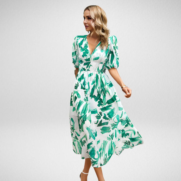 W&W Mode | Midi Kleid Mit Dreiviertelärmeln