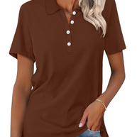 WW | Nachhaltiges Poloshirt Damen Polo Shirt Mit Kragen Und Knopfverschluss