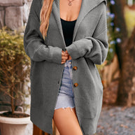 WW | Drei Knopf Mid Length Strickmantel