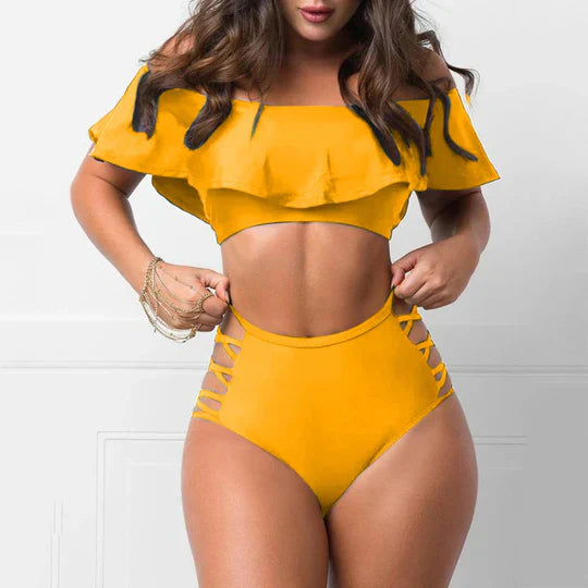 WW | Schulterfreie Bikini Satzs Mit Rüschen