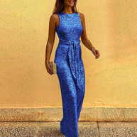 WW | Damen Jumpsuit Frauen Eleganter Jumpsuit Mit Pailletten Und Glitzer
