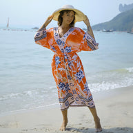 WW | Bedruckter, Vom Kimono Inspirierter, Stylischer Strandüberwurf