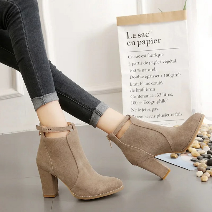 W&W Mode | Stiefel mit hohem Blockabsatz für Frauen