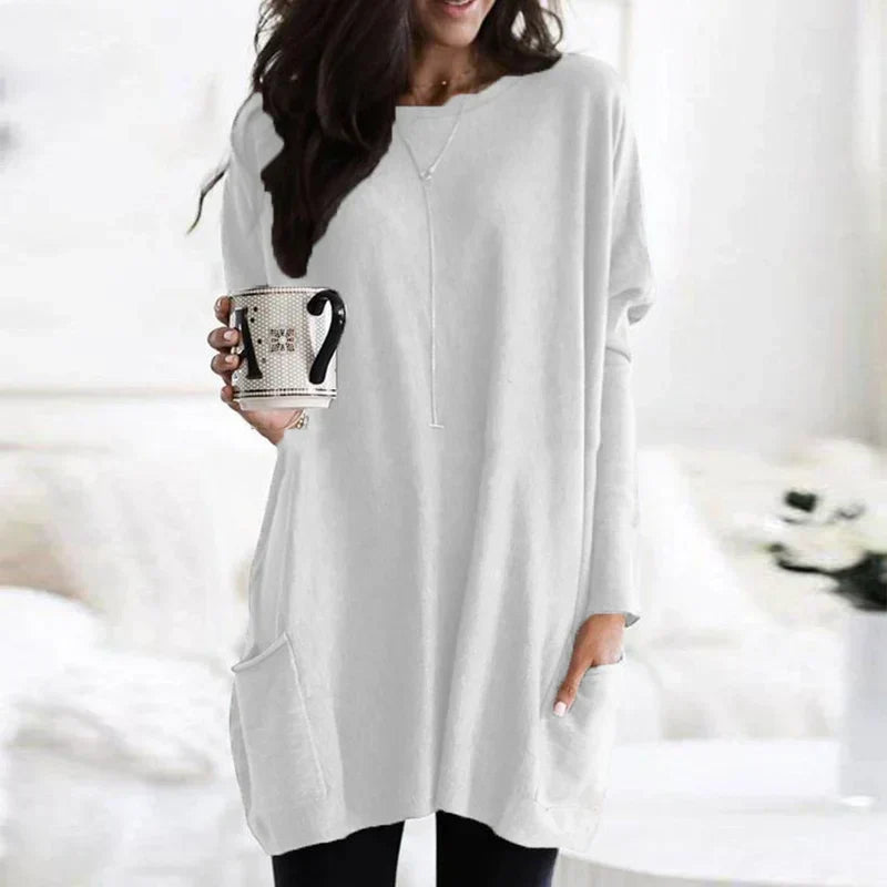 W&W Mode - Damen Oversized-Tunika Pullover für entspannten Komfort