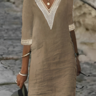 WW | Chic Baumwoll-Leinen-Kleid für Frauen