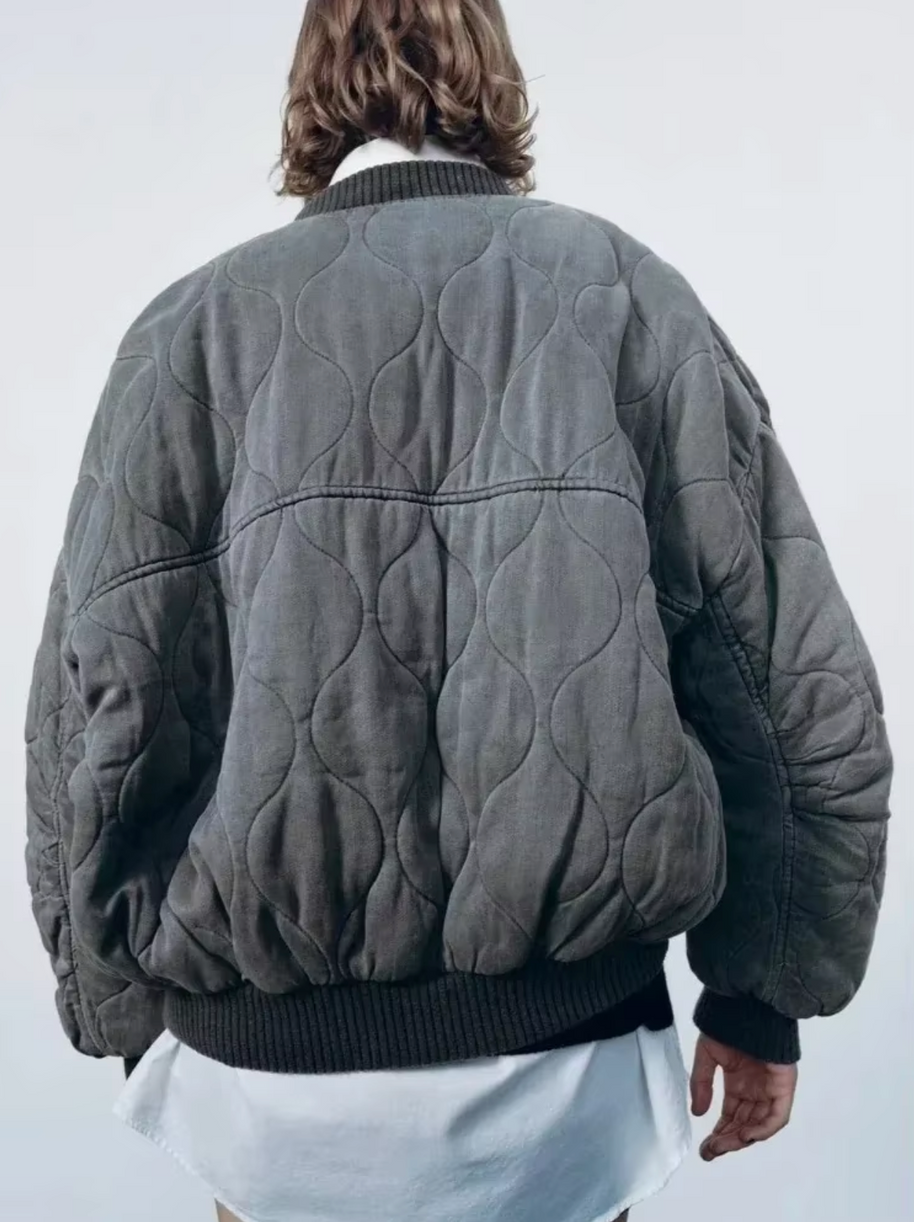 – Baumwolljacke mit Rundhalsausschnitt