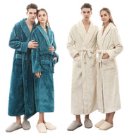 WW | Eleganter Coral Fleece Flanell-Bademantel für Paare
