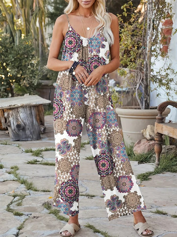 WW | Ärmelloser Jumpsuit mit Druck