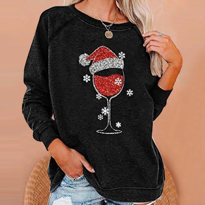W&W Mode | Festliche Cheers Weinglas Sweatshirt