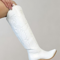 WW | Bestickte Kniehohe Westernstiefel