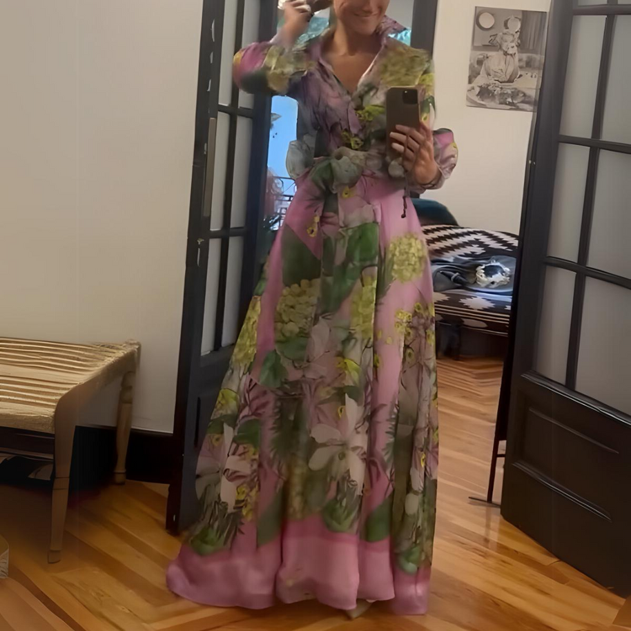 WW | Luxuriöses Italienisches Maxikleid Aus Satin