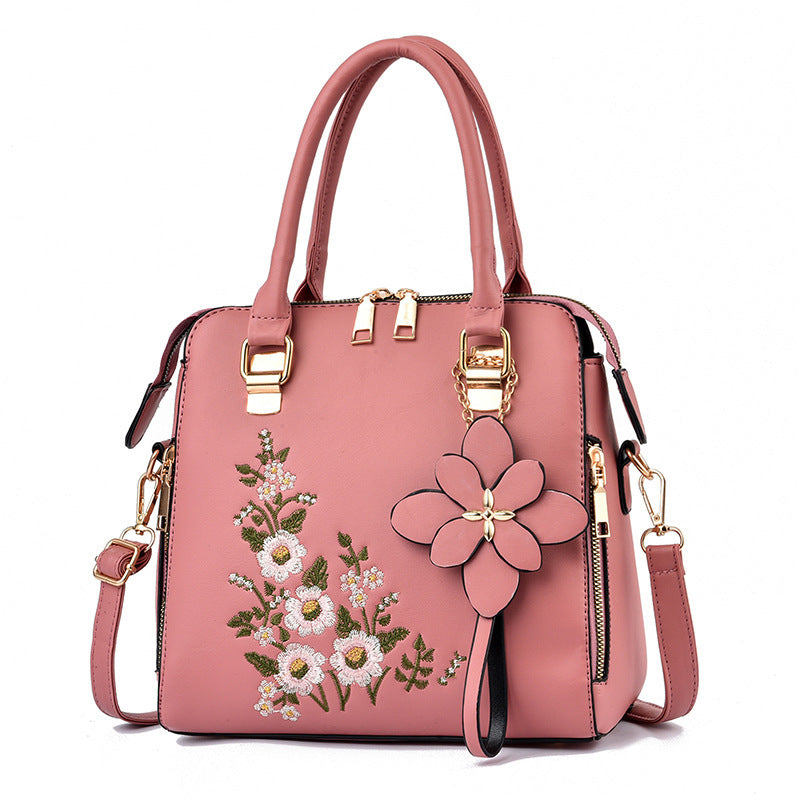 WW | Bestickte Handtasche Für Damen Mit Schulter Und Messenger Design