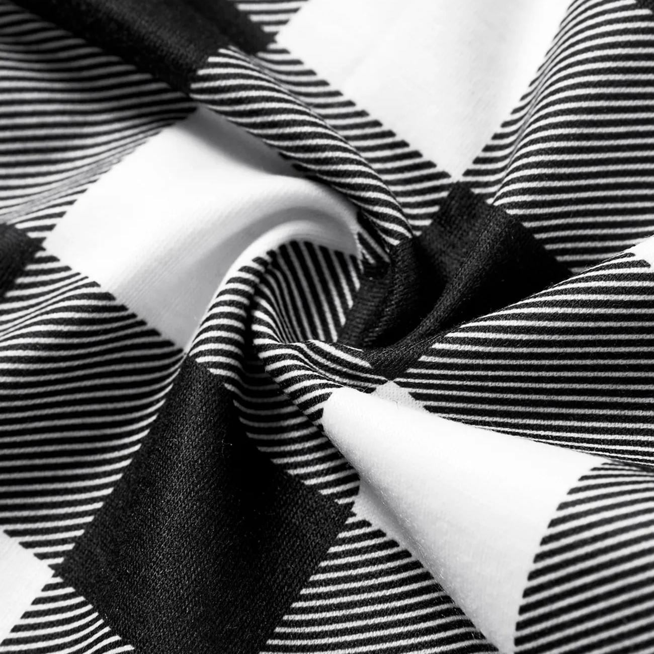 WW | Paar Schwarz-weiß Kariert Pyjamas 