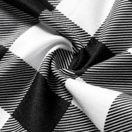 WW | Paar Schwarz-weiß Kariert Pyjamas 