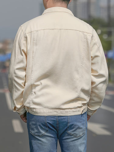 WW | Baumwoll Herrenjacke Im Lässigen Denim Stil