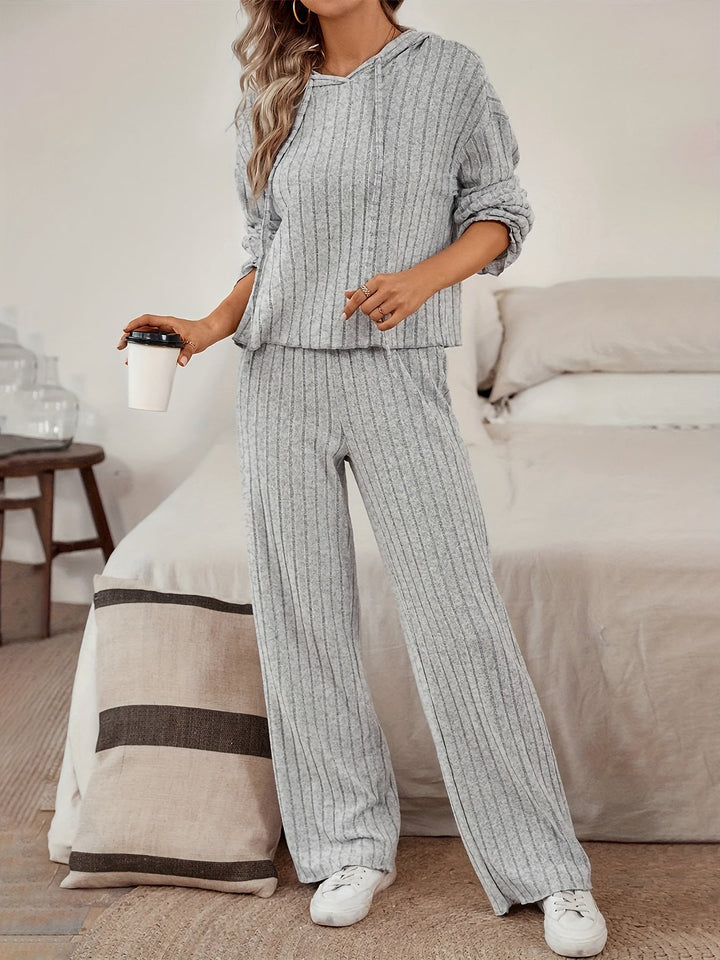W&W Mode | Damen Freizeit Uni Farbener Kapuzenpullover und
