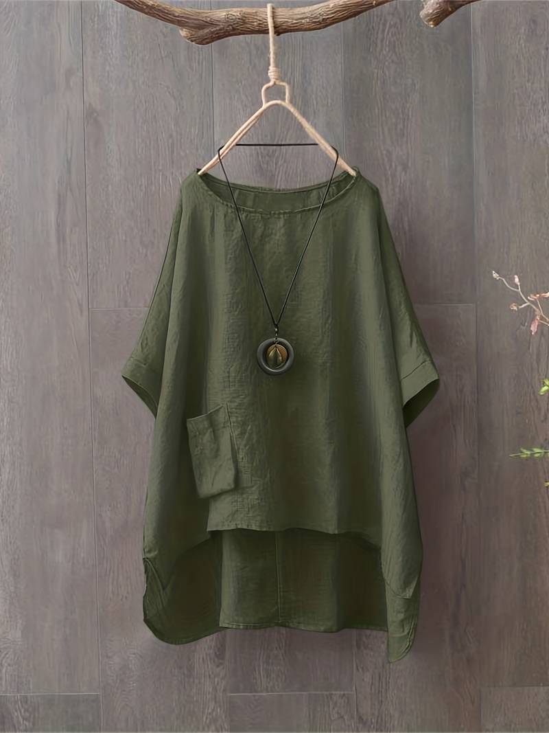 WW | Freizeitbluse mit Rundhalsausschnitt für Den Frühling