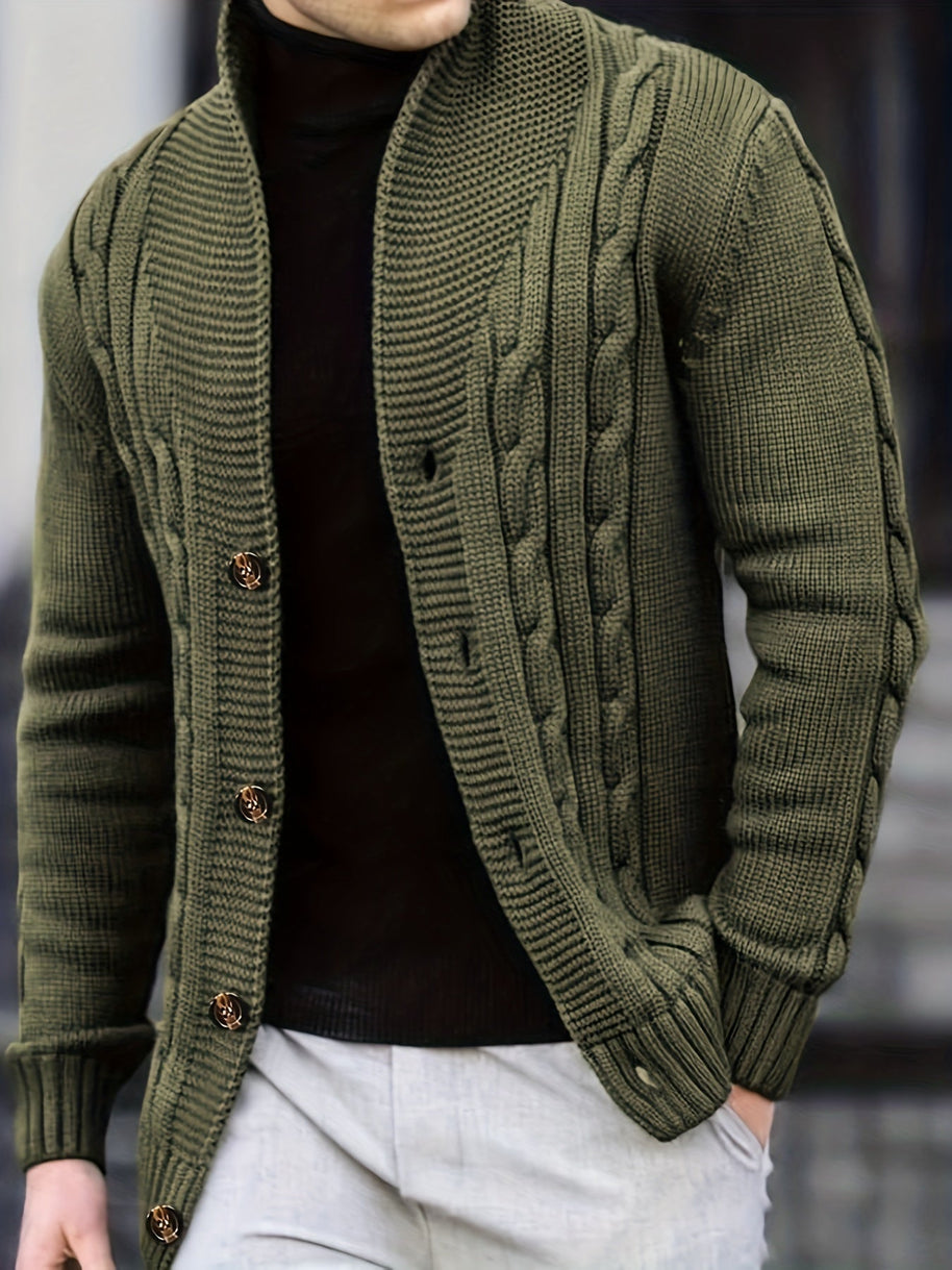 WW | Zopfstrickjacke mit Knöpfen