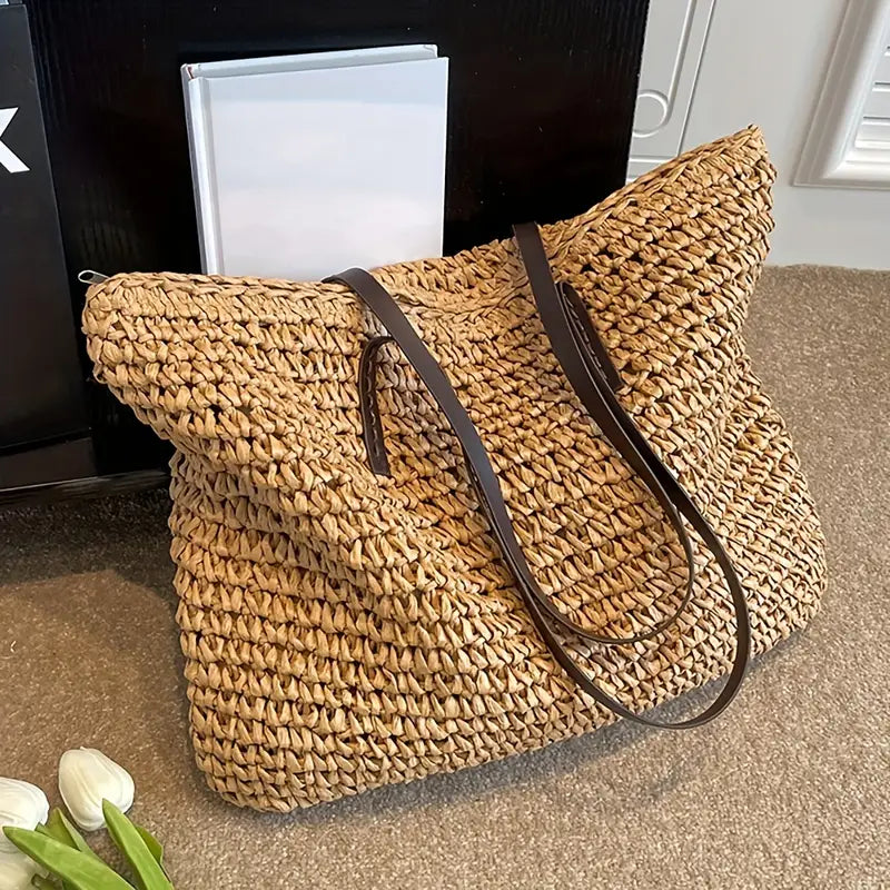 W&W Mode - große gewebte Tragetasche | Tasche im Bohemian-Beachy-Stil