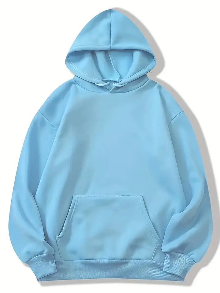 W&W Mode | Bequemer Einfarbiger Damen Hoodie mit Kapuze