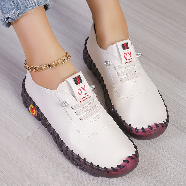 W&W Mode | Bequeme Lederschuhe Mit Runder Spitze