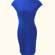 WW | Stilvolles Schmales Kleid Mit Rundhalsausschnitt