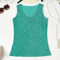 WW | Elegantes Ärmelloses Top mit Pailletten