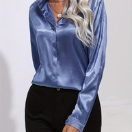 WW | Schicke Herbst Elegante Satin Bluse für Frauen