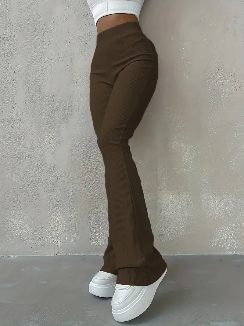 W&W Mode | Taille Ribcord Schlaghose - Trendy Damen Alltagshose