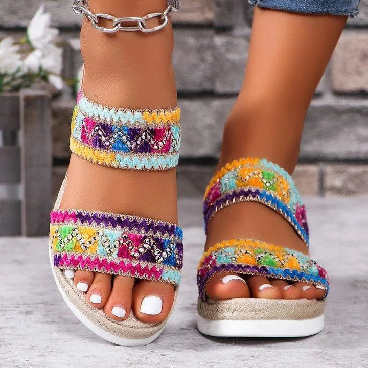 W&W Mode | Sommer-Sandalen mit Leinenboden