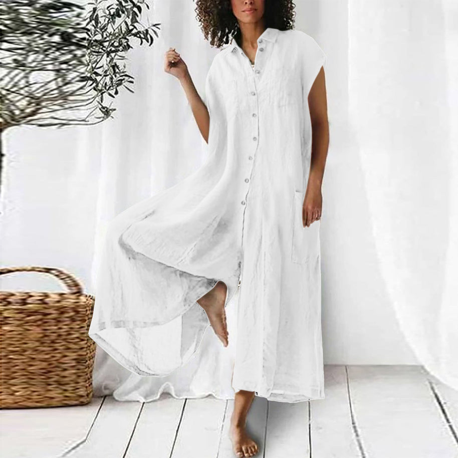 WW | Super Stylischer Leinen Jumpsuit Für Damen