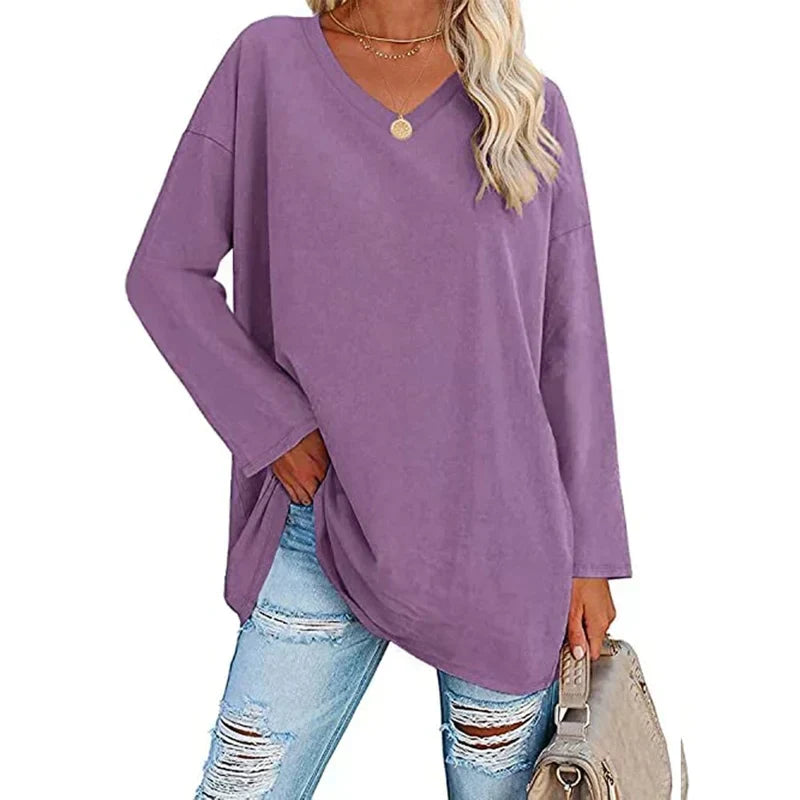 W&W Mode | V-Ausschnitt Gestrickter Top für Damen - Stilvoller und Bequemer Pullover