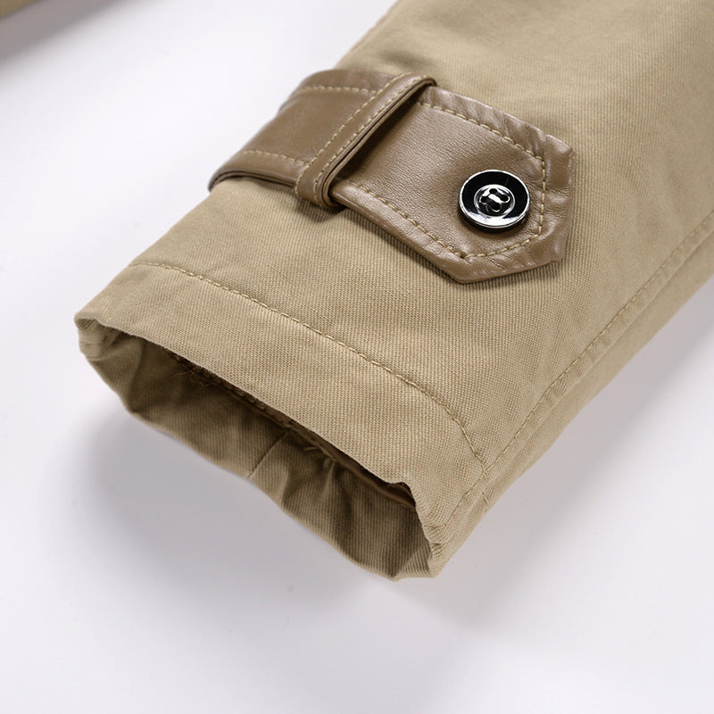 WW | Eleganter, Isolierter Langer Trenchcoat Für Herren Mit Taillengürtel