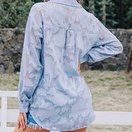 WW | Elegantes Hemd mit Knöpfen aus Jacquard-Webart