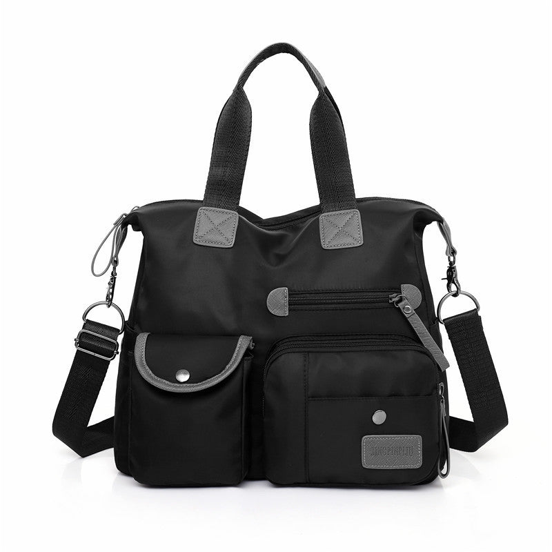WW | Große Kapazität Mehrfachtaschen Schultertasche Aus Nylon, Wasserdichte Handtaschen Für Frauen, Lässige Pendel Nachrichtentaschen