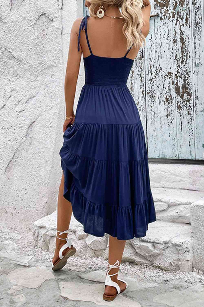 WW | Krawattenträger Schicht Midi Kleid