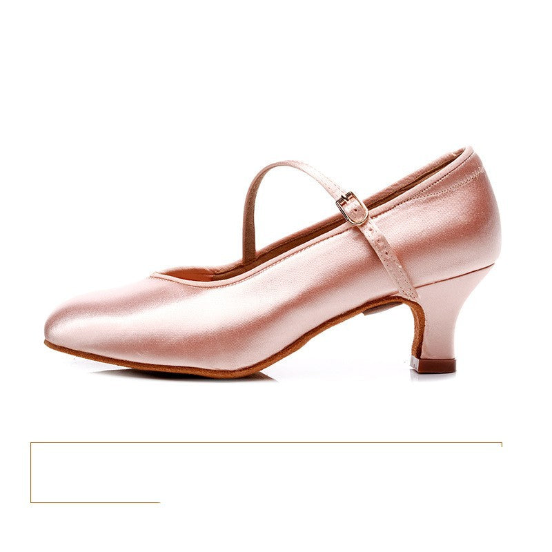 WW | Satin Helle Haut Damen Moderne Weiche Sohle Schuhe