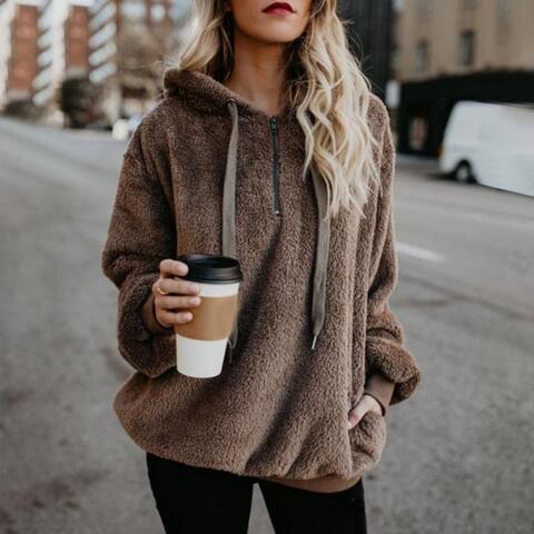 WOLFF | Casual Winter Warme Fluffy Hoodie für Frauen