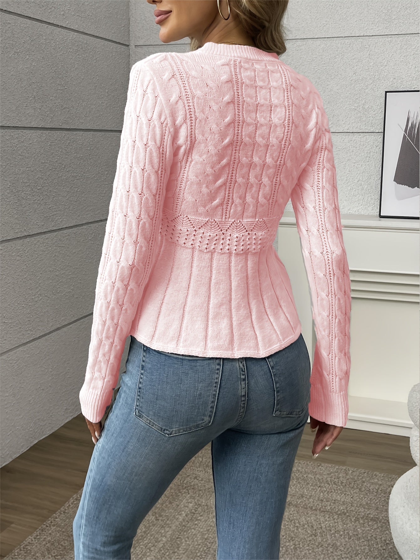 WW | Gestrickter Damenpullover - Luxus Strickmuster mit bequemem Schnitt