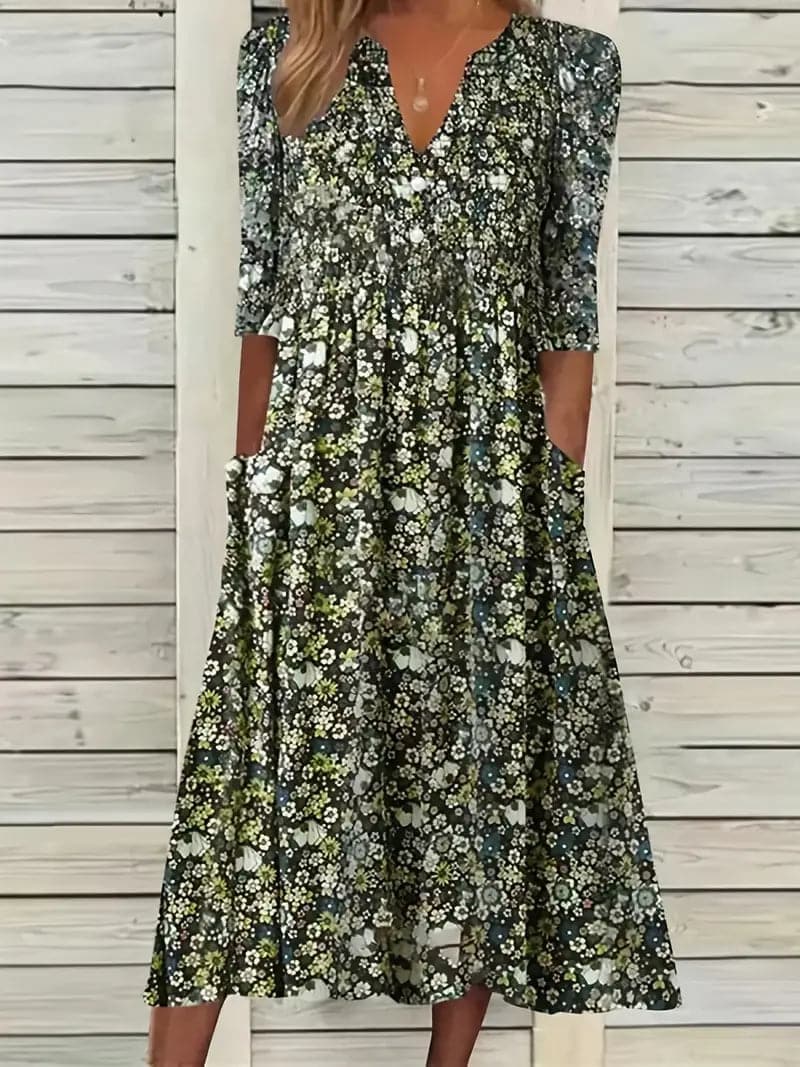 WW | Wunderschönes Maxi-Kleid mit Falten