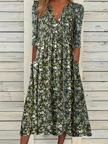 WW | Wunderschönes Maxi-Kleid mit Falten