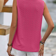 WW | Gespaltene Spitze V-Ausschnitt Ärmelloses Shirt