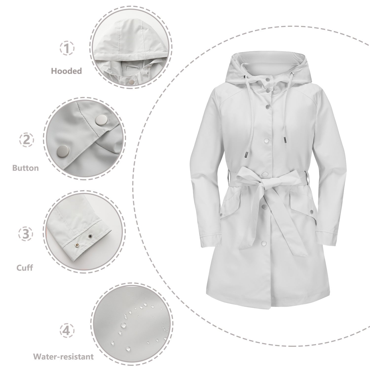 WW | Wasserdichter Trenchcoat