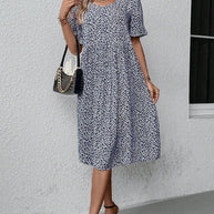 Elegantes Blumen-Midikleid für Frauen