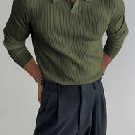 WW - Lässiger Herrenpullover mit V-Ausschnitt