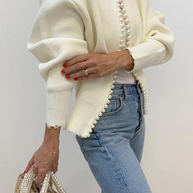 Strickjacke mit Perlmuttknöpfen