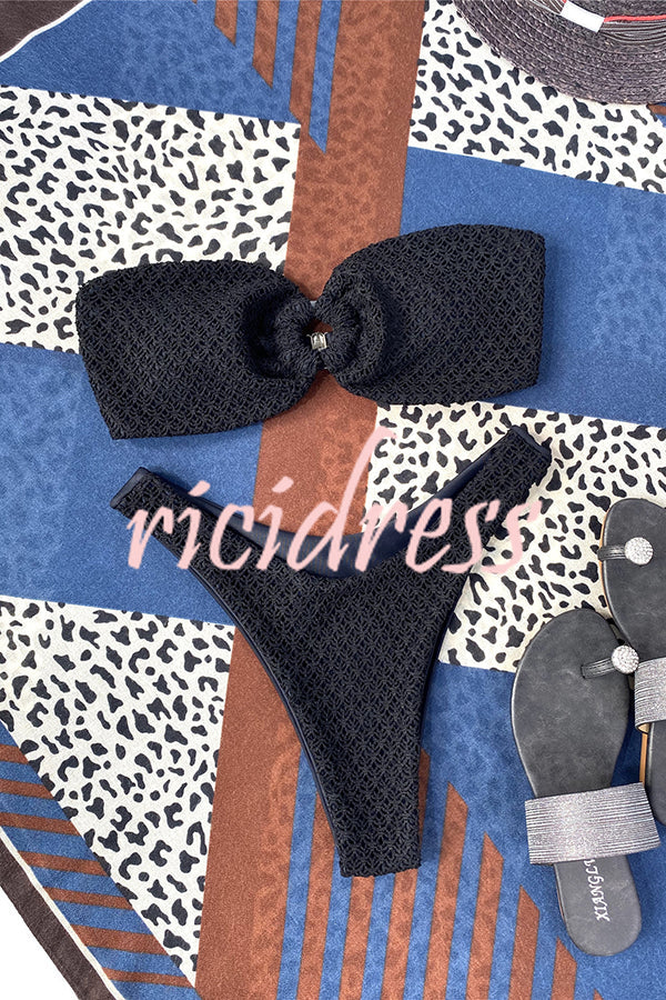 WW Bandeau-Bikini mit Ringausschnitt