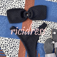 WW Bandeau-Bikini mit Ringausschnitt