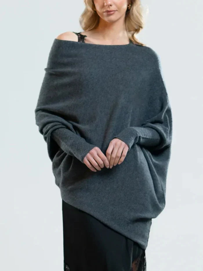 W&W Mode | Asymmetrisch Drapierter Pullover